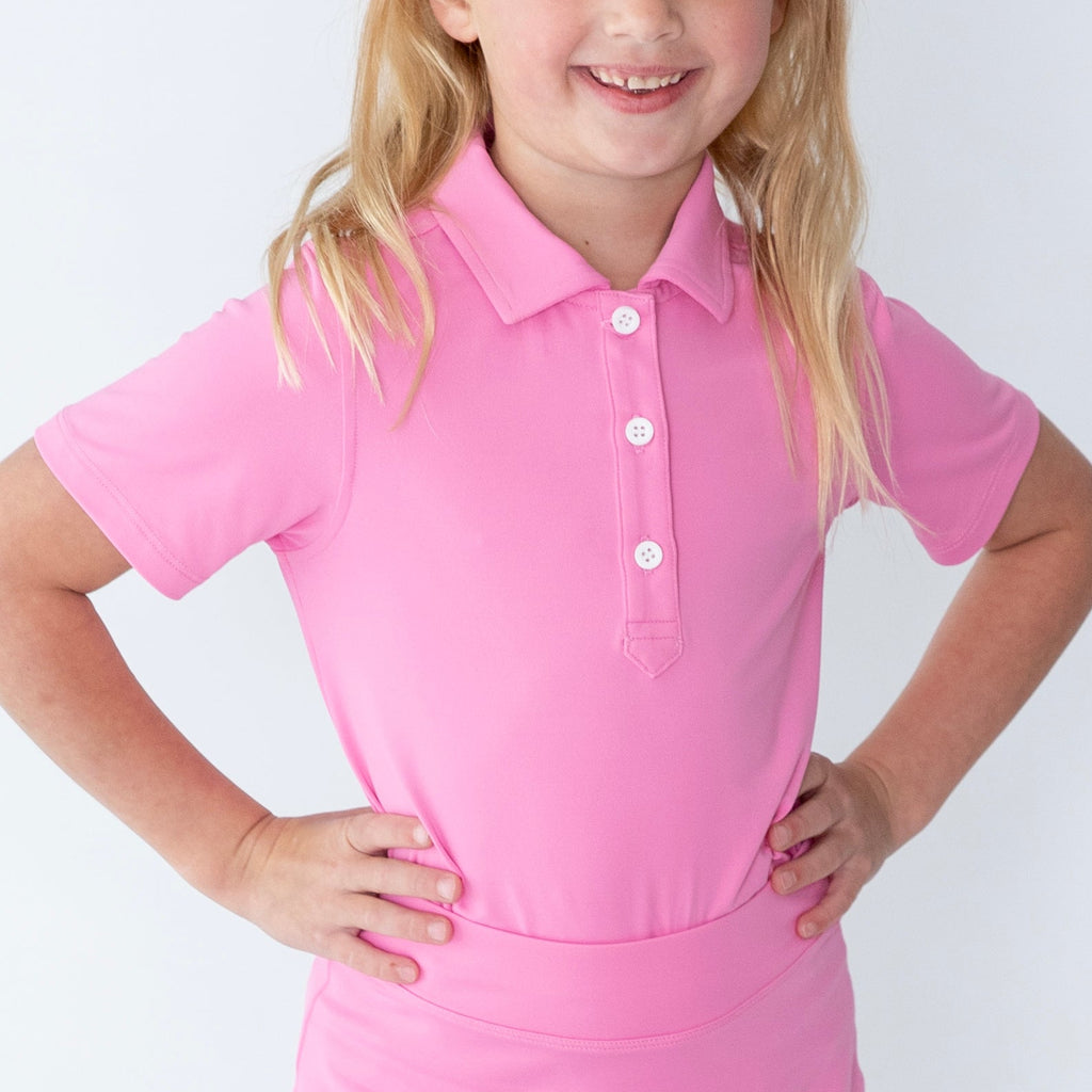 Girls short sleeve pink