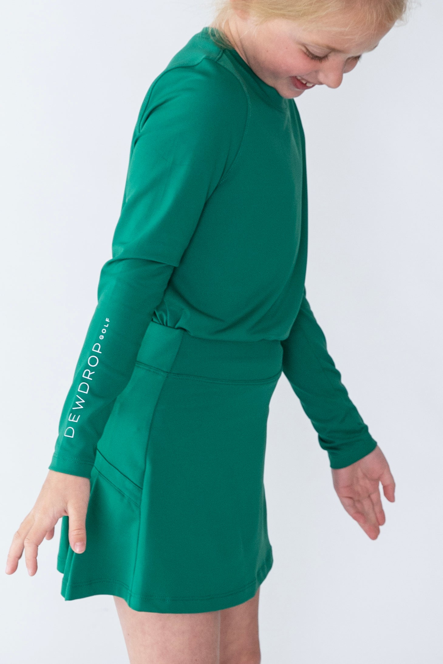 girls long sleeve green