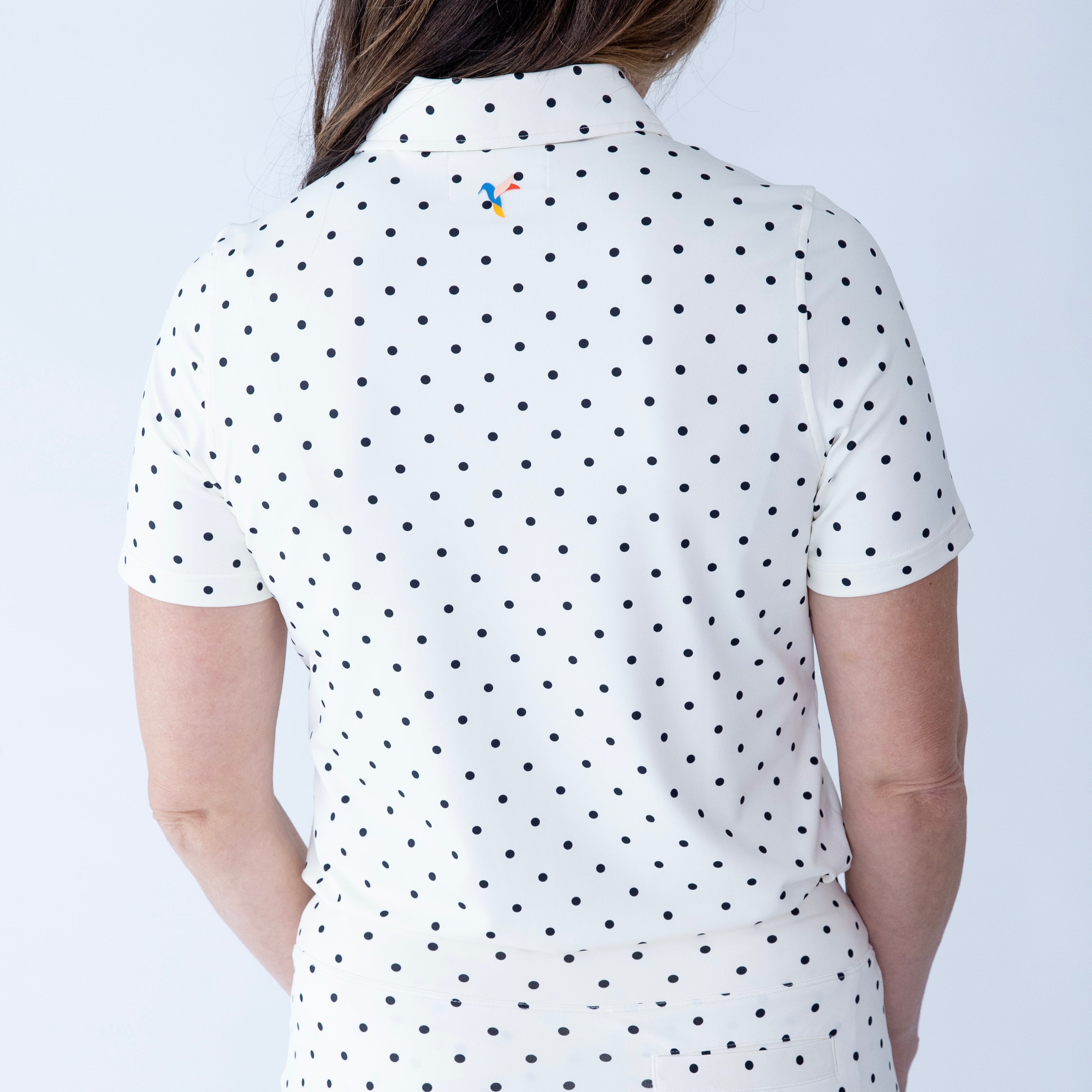 Women's short sleeve polo dot