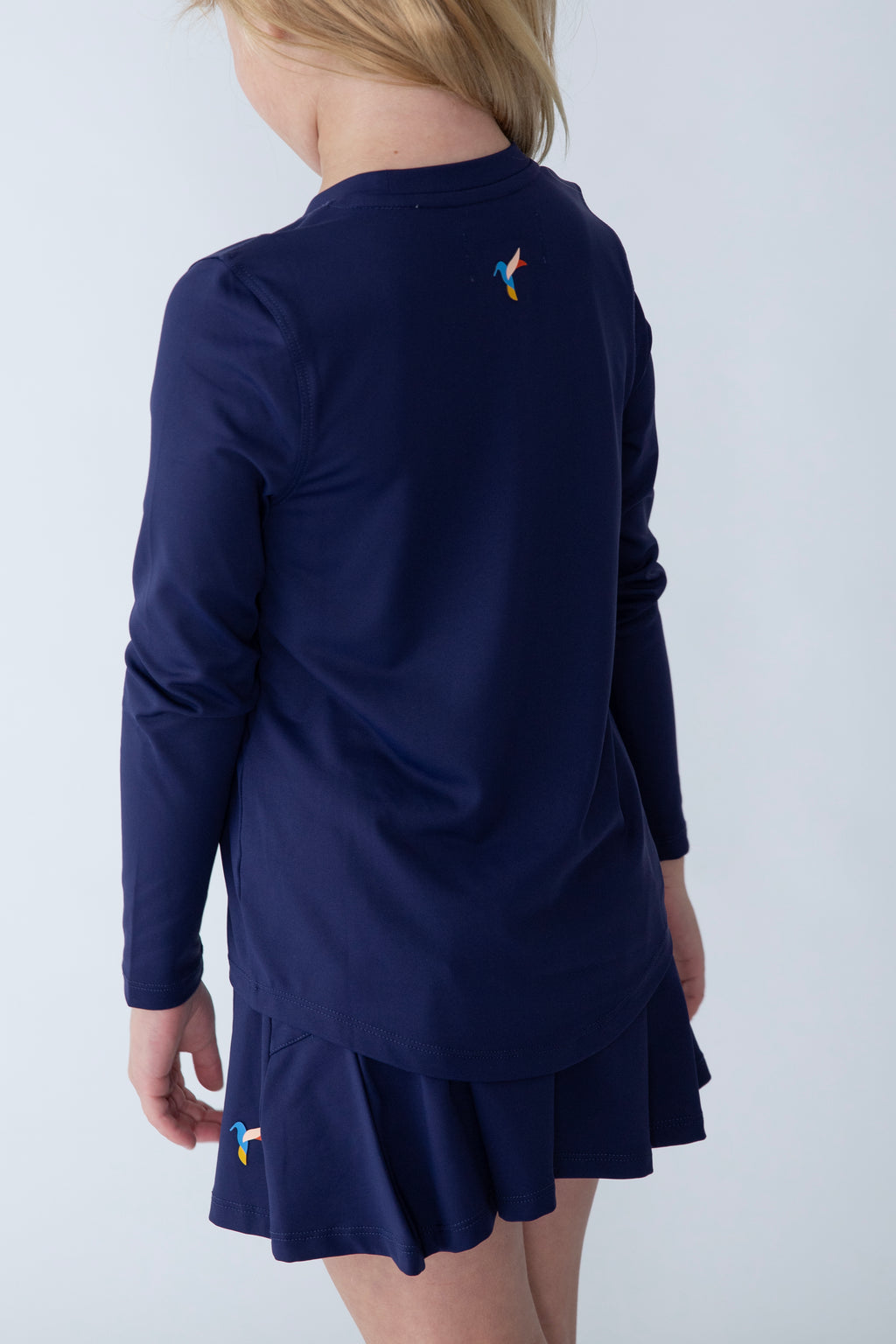 girls long sleeve navy