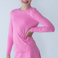girls long sleeve pink