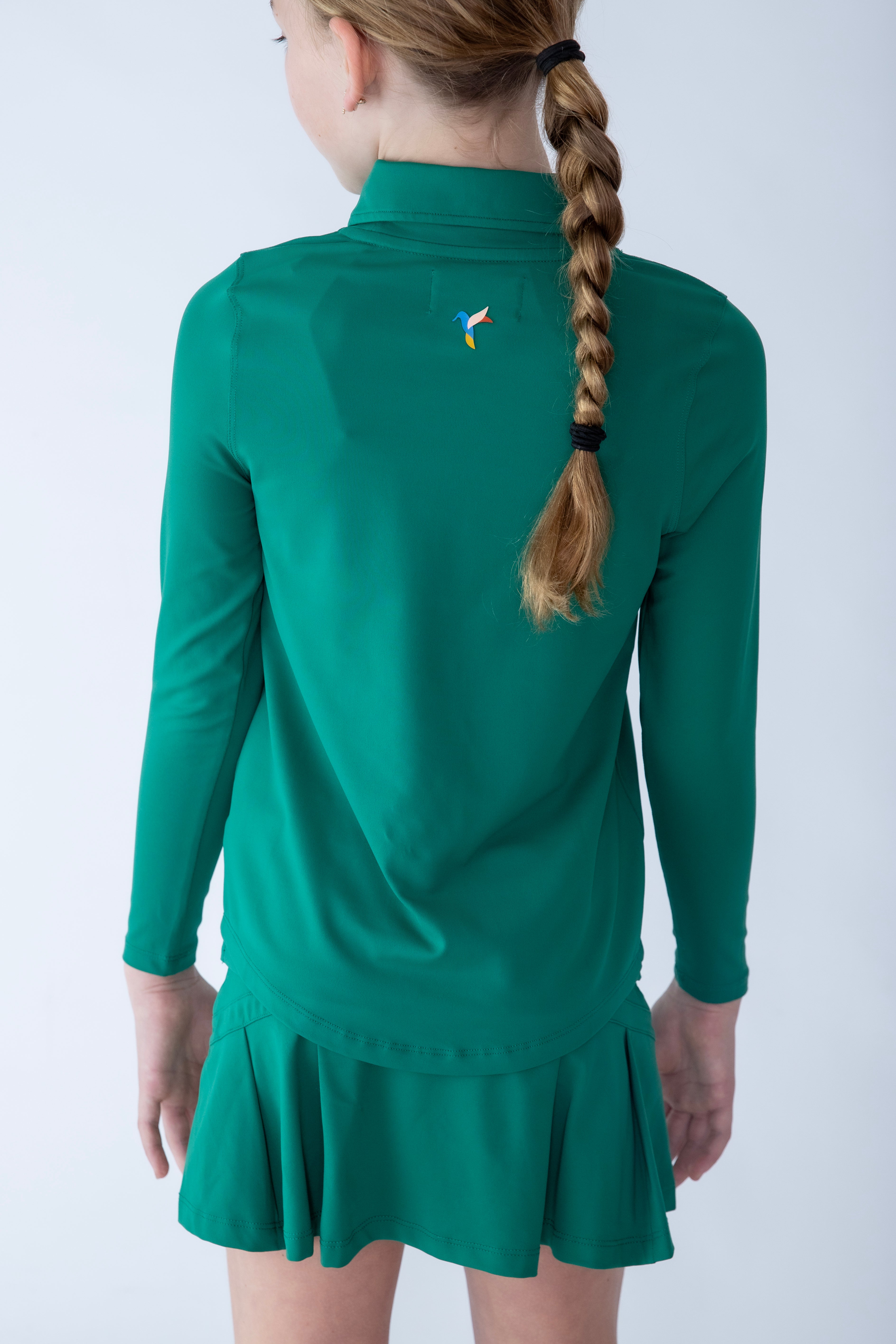 girls long sleeve green