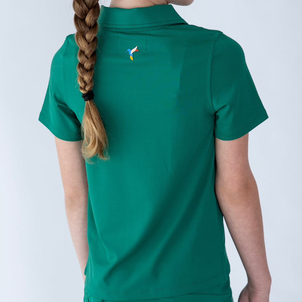 Girls short sleeve green