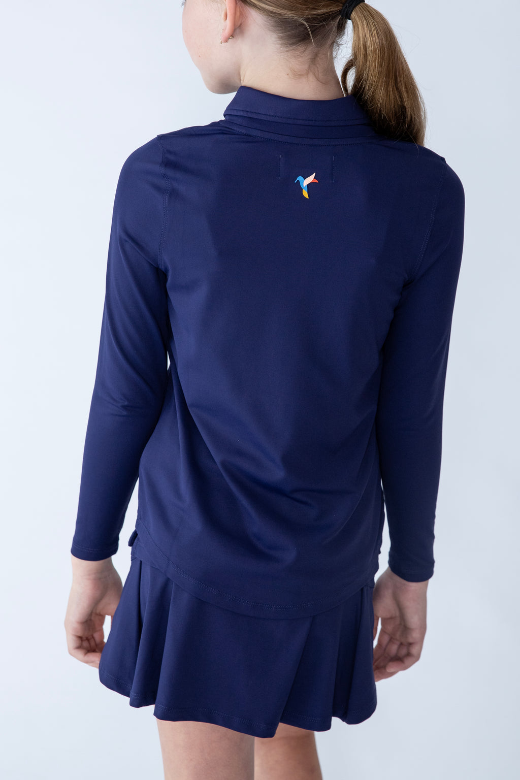 girls long sleeve navy