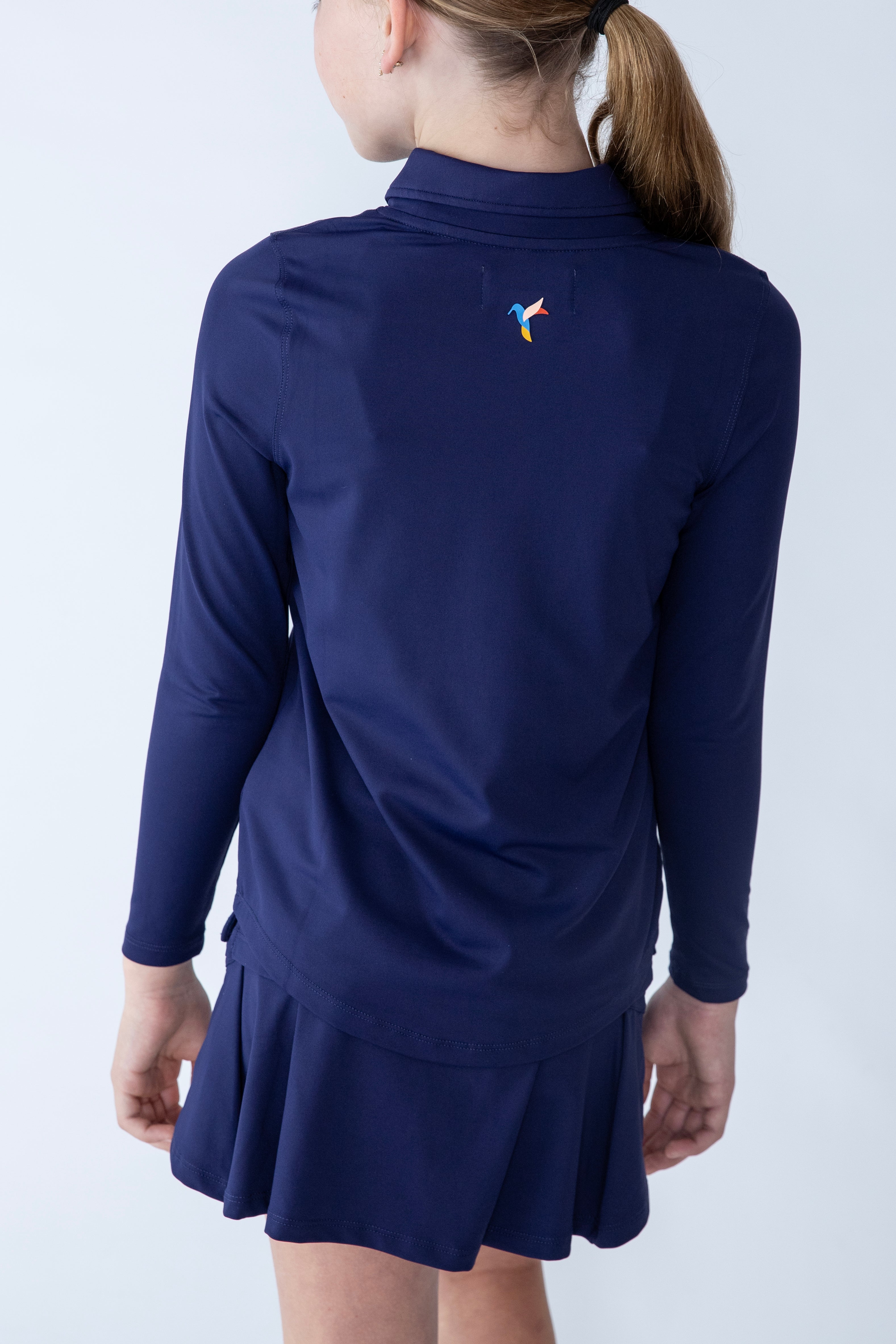 girls long sleeve navy