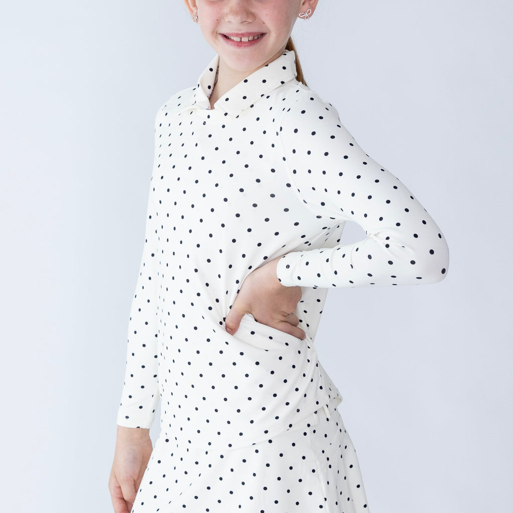 girls long sleeve dot